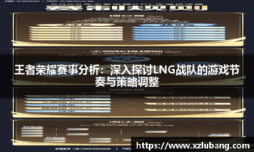 王者荣耀赛事分析:深入探讨LNG战队的游戏节奏与策略调整